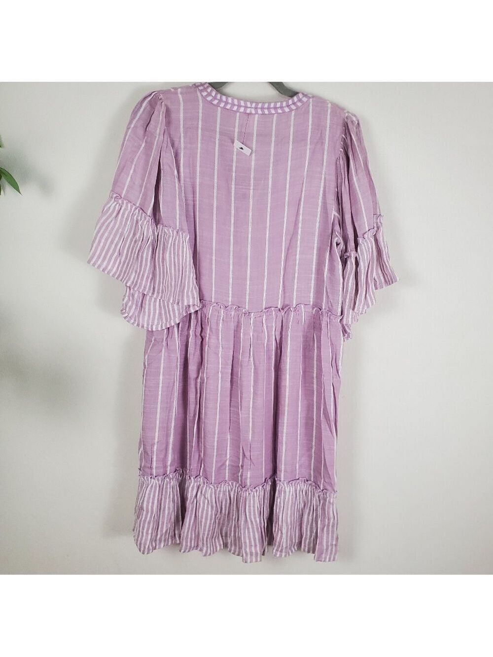 Tribal Jeans Dress Petite Small Women's Boho Ruffle Spring Pastel - Picture 7 of 11